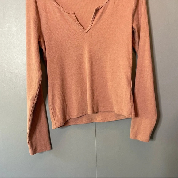 Abercrombie & fitch rose pink ribbed long sleeve shirt size large - Picture 4 of 8